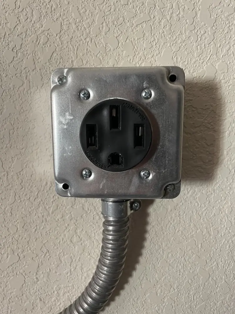 NEMA 14-50 outlet installed for Smart Home Electrical in Marshall